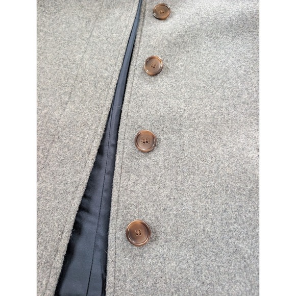 J.Crew Factory Wool Blend Car Coat Covered Buttons Grey Size 4 - Picture 8 of 16